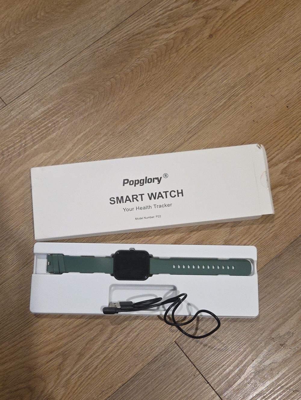 Green Smartwatch with Health Tracker